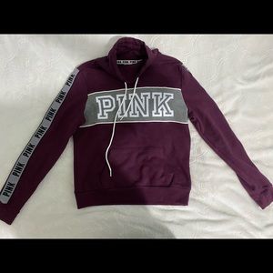 Small burgundy Pink Victoria Secret sweater.
